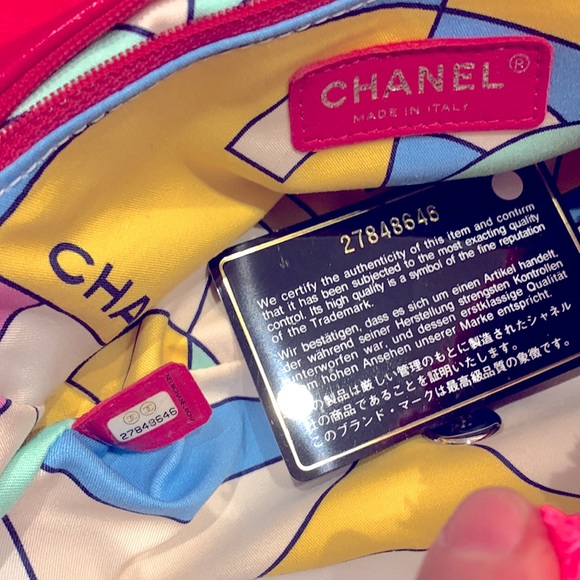 🦄Rare CHANEL Hot Pink Terry Cloth Faux Sherpa Fur Cocoa Beach Abstract Interior - Picture 2 of 16